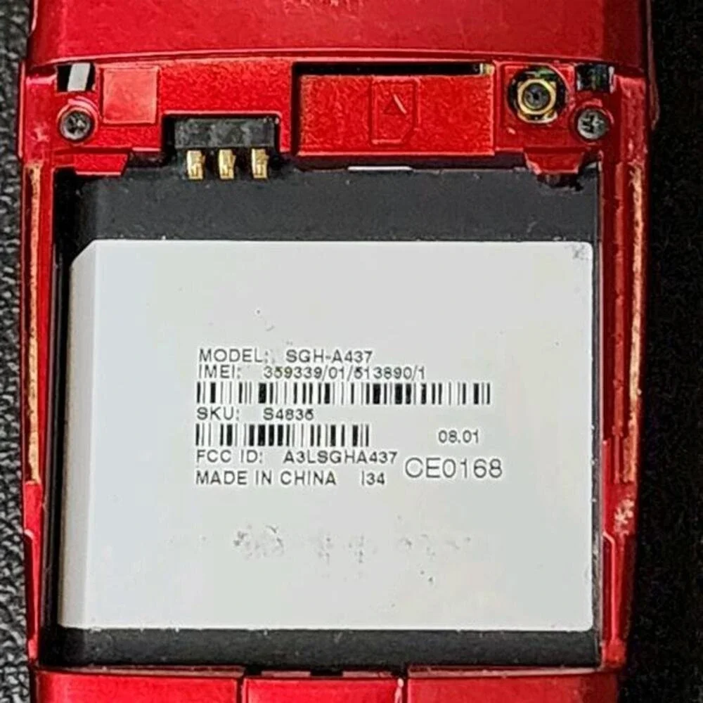 Samsung SGH-A437 Red Flip Phone AT&T Untested Parts‎ or Repair Only